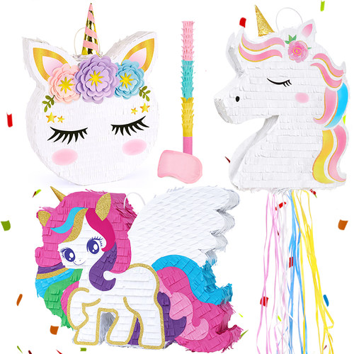 独角兽生日皮纳塔砸糖游戏道具