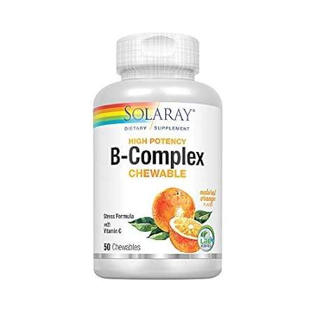 SOLARAY Vitamin B-Complex 250mg Natural Orange Flavor| H