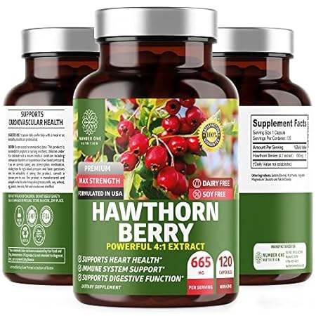 N1N Premium Hawthorn Berry Capsules[Max Strength， 2660mg