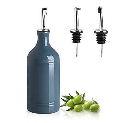 Sweejar Ceramic Olive Oil Dispenser Bottle， Opaque Oil Cr