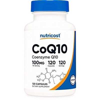 Nutricost CoQ10 100mg， 120 Vegetarian Capsules， 120 Servi