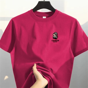 T恤 重磅纯棉短袖 外贸清仓捡漏 大牌撤回订单潮牌男女情侣上衣夏季