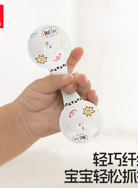 汇乐婴儿玩具沙锤手拍鼓摇铃0-6个月新生儿百天礼物宝宝训练抓握