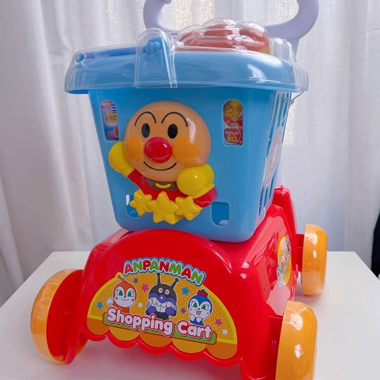 日本面包超人儿童过家家玩具仿真超市购物车小推车2-6岁模拟购物