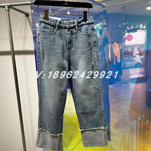 专柜正品jessyline杰茜莱2024春季新款牛仔裤直筒413210245-499