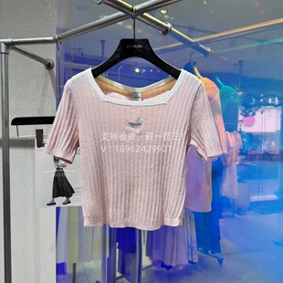 JESSYLINE/杰茜莱2024夏款专柜正品短袖针织衫425104541-309