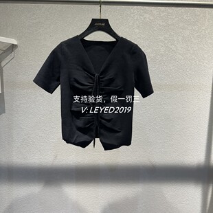 JS/Jsister2024年春装国内代购专柜时尚黑色针织衫S413104125-699