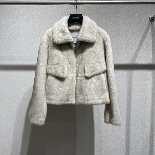 2025冬款杰茜莱/JESSYLINE专柜正品环保皮草外套541207055-1090