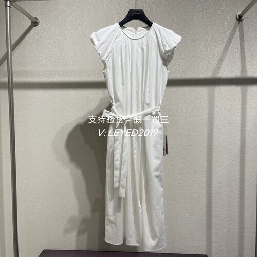 Jessyline/专柜正品杰西莱2025夏连衣裙523111574-90白色-669