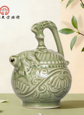 陕西历史博物馆青釉提梁倒流壶