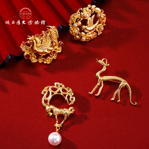 陕西历史博物馆朝颜胸针徽章