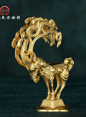 神兽金饰金怪兽铜摆件