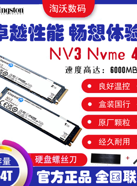 Kingston/金士顿 NV3 500G 1T 2t NVMe 4.0 2280 SSD电脑固态硬盘