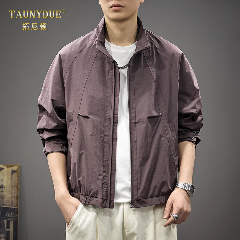 TAUNYDUE男士轻薄立领夹克新款