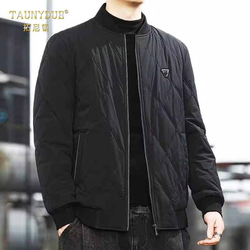 TAUNYDUE男士立领外套2025冬季新款外套加厚夹克保暖商务休闲男款