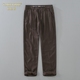 复古苎麻直筒休闲裤 夏季 宽松透气麻布料长裤 TAUNYDUE男士 子薄款