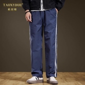 高街侧边条纹休闲裤 春季 新款 TAUNYDUE男士 设计感宽松直筒长裤 男