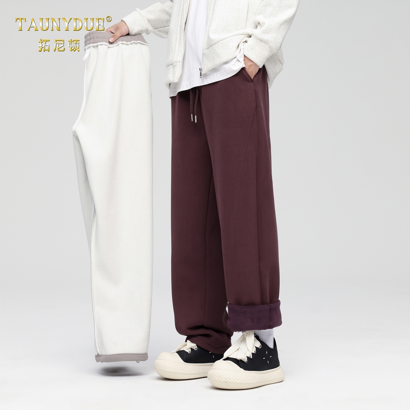 【知觉暖域】加绒运动裤男士冬季