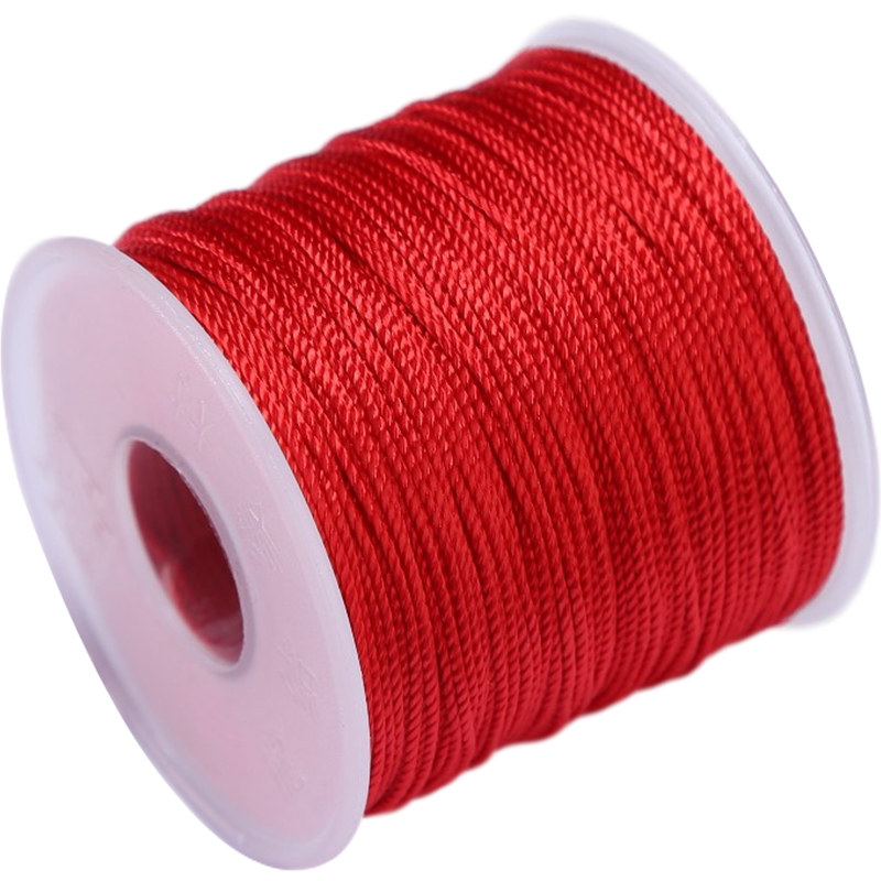 DRAGON KNOT 24 STRANDS HAND-WOVEN ROPE PENDANT LANYARD BEADED LINE BRACELET RED ROPE BRAIDED WIRE DIY MATERIAL PACKAGE