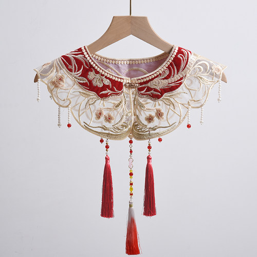 马面裙云肩假领女新中式国风流苏