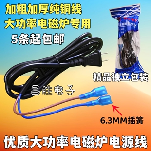 4000W加粗大功率电磁炉专用电源线纯铜两芯带插头连接线1.5平方