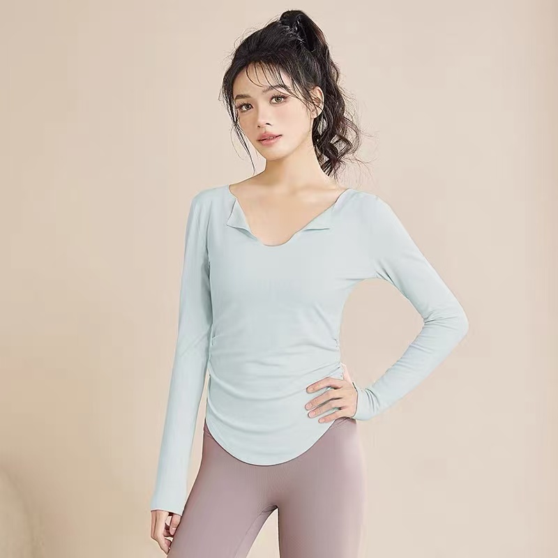 秋季领长袖T恤修身简约长袖