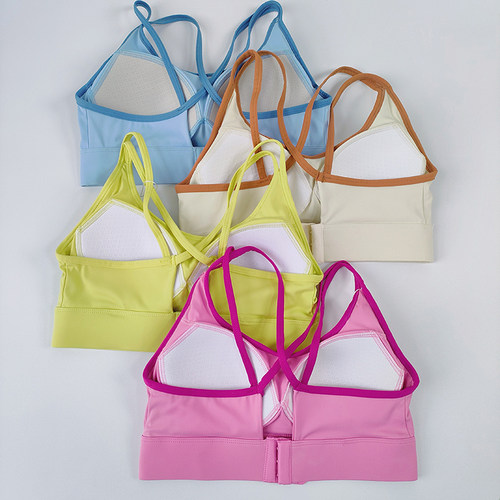 运动背心瑜伽文胸内衣一体杯垫