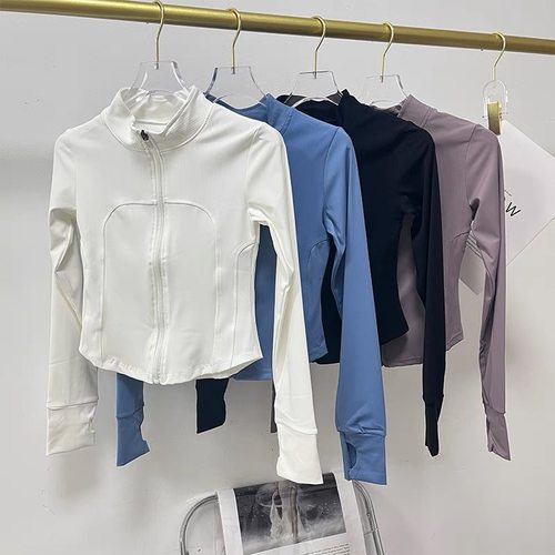立领瑜伽运动外套健身服拉链