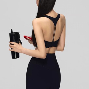 运动内衣深V女夏季 瑜伽Y字美背文胸防下垂跑步训练健身普拉提背心