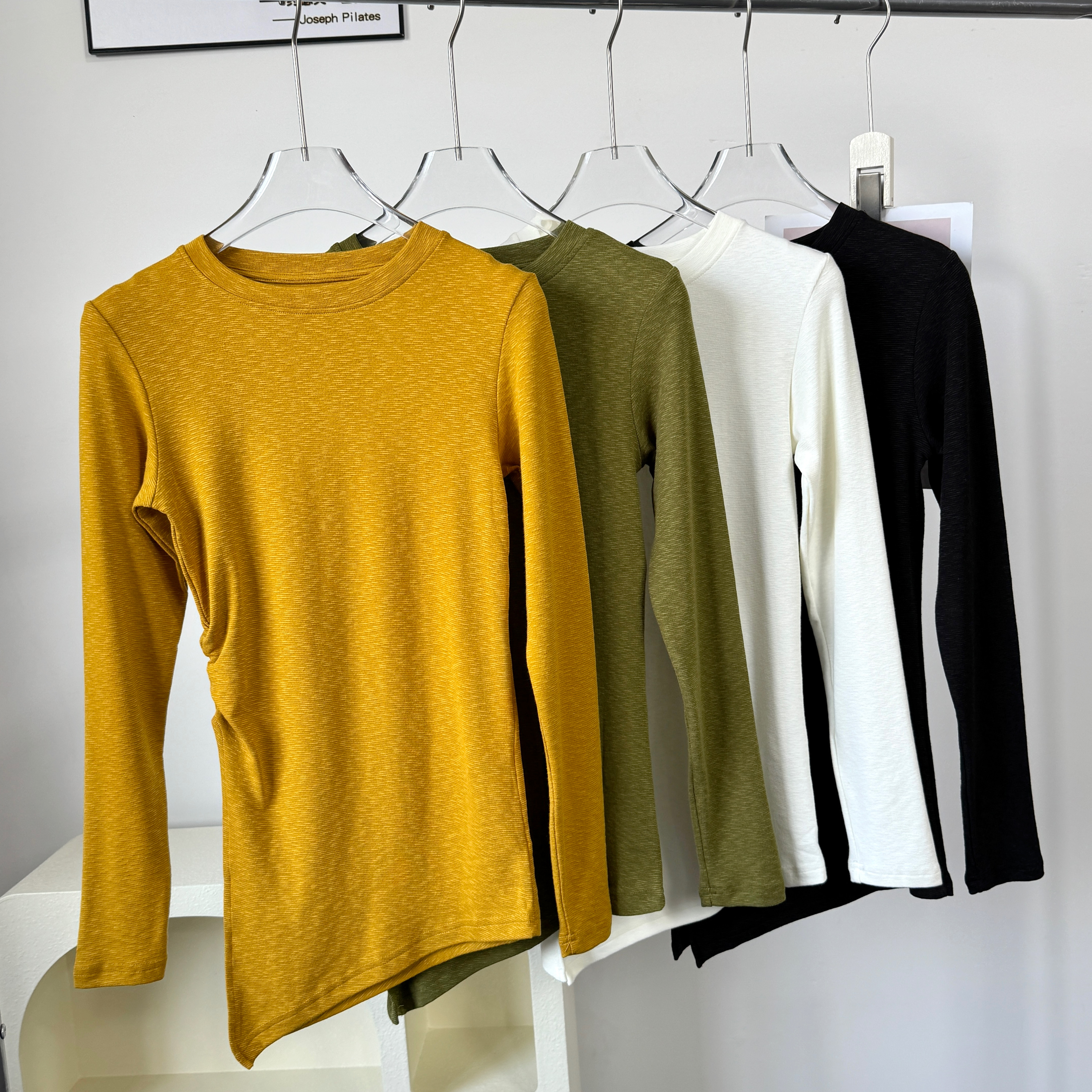 秋冬女健身长袖长款侧开叉普拉提