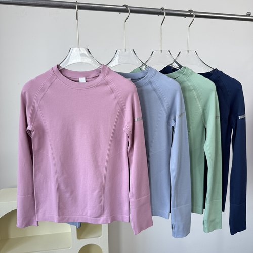 秋冬速干圆领瑜伽T恤运动健身服