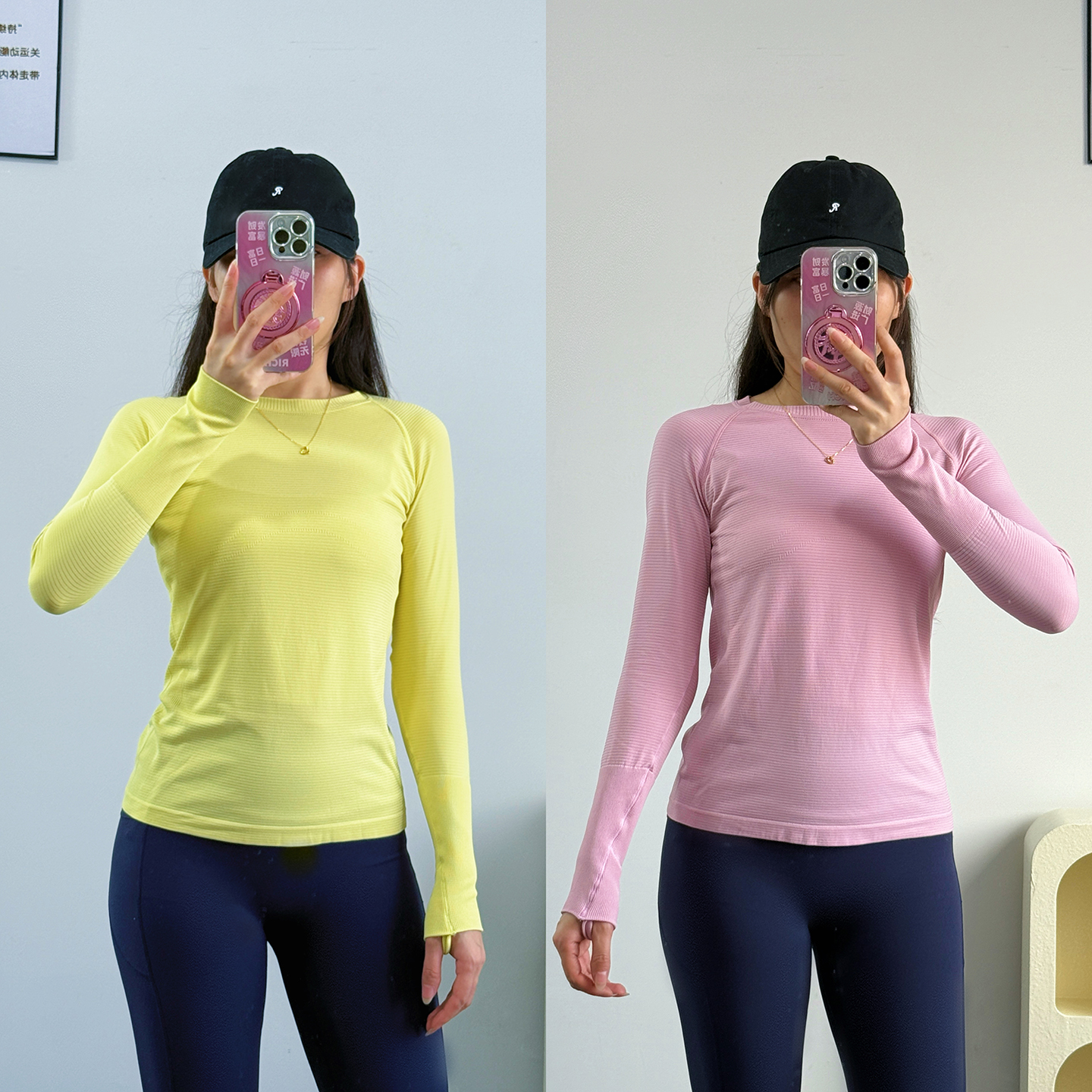 瑜伽服套装女圆领运动长袖健身衣