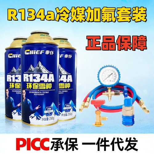 车仆R134a雪种汽车空调制冷剂环保车用冷媒氟利昂加氟工具套装