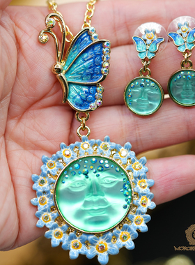 KirksFolly蝴蝶月亮项链耳钉