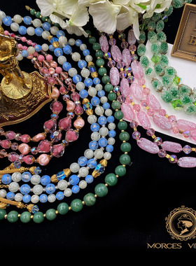 意大利婚礼蛋糕琉璃多层女项链