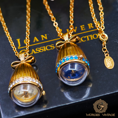 JOANRIVERS彩蛋吊坠项链石英表