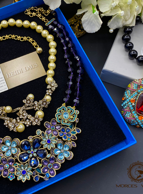 HEIDIDAUS珍珠花枝彩色繁花项链