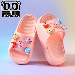 奇妙萌可女童拖鞋可爱卡通新款宝宝居家软底防滑儿童凉拖鞋踩屎感