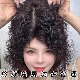 假发女片头顶补发块真发短卷发无痕遮白发蓬松玉米须羊毛卷假发片