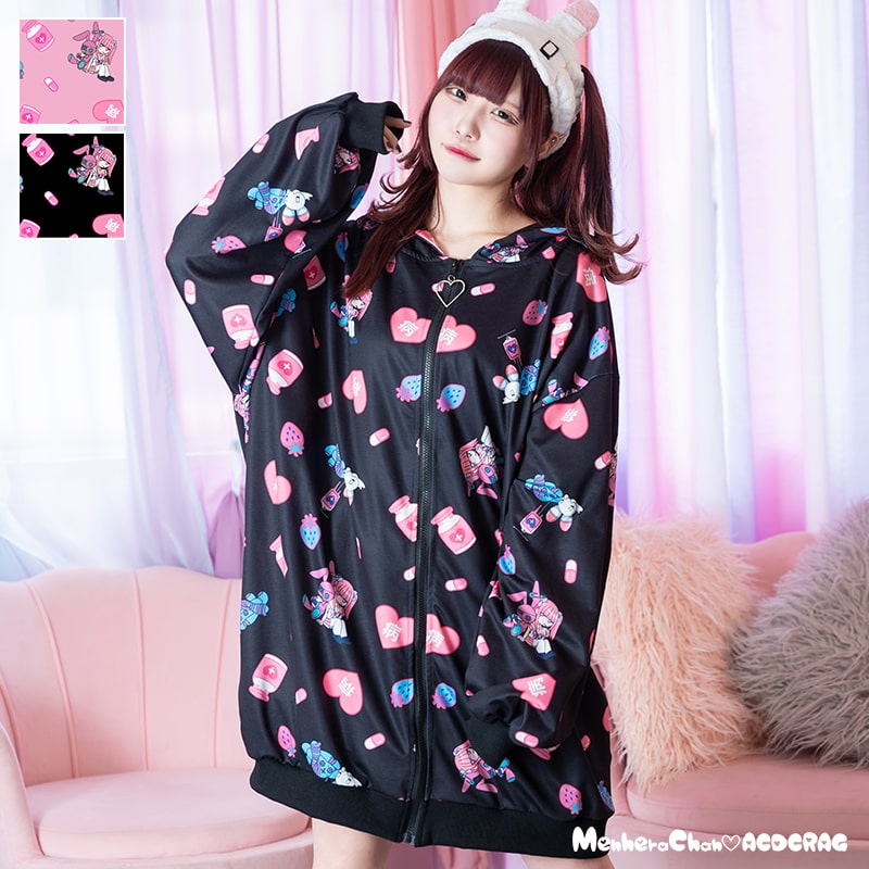 吉儿メンヘラチャン兔娃娃联名第4弹满版连帽外套ACDCrAG台湾代理