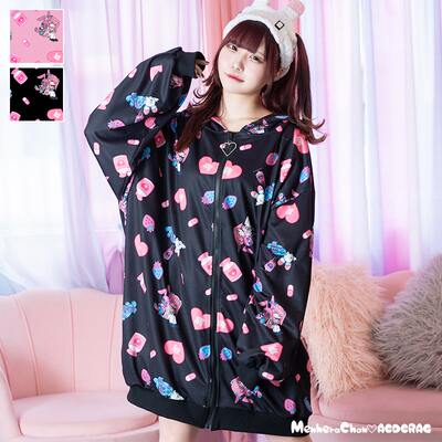 吉儿メンヘラチャン兔娃娃联名第4弹满版连帽外套ACDCrAG台湾代理