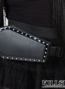 吉儿朋克】英国Killstar副牌Kihilist哥特简约铆钉造型棺材斜背包