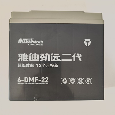 雅迪原装劲远二代电池6-DMF-22电瓶电动车电池12V22AH铅酸电池