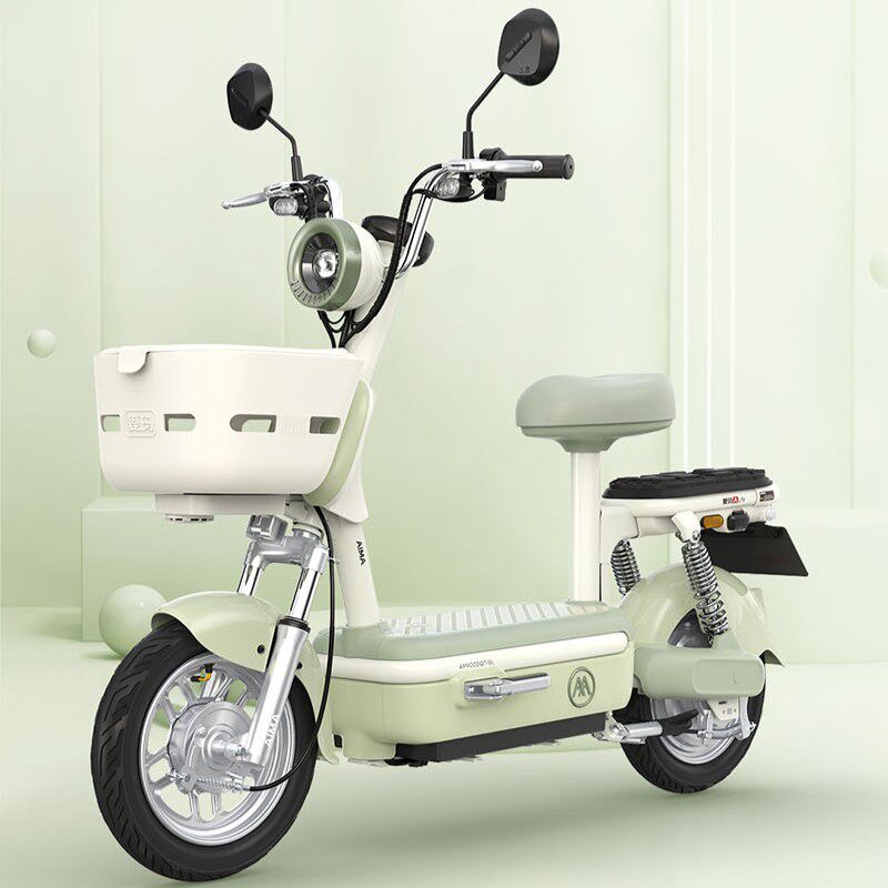 爱玛电动车新款小金豆电轻摩60V成人时尚智能代步电动轻便摩托车