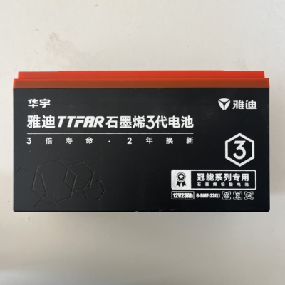 雅迪原装石墨烯23L异形电池i豆专用华宇石墨烯48V60V23安铅酸电池