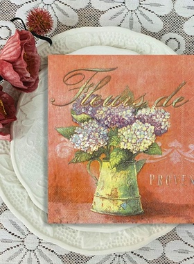 整包33x33cm橙色底花束3层面巾彩色餐巾纸巾手帕纸手工材料