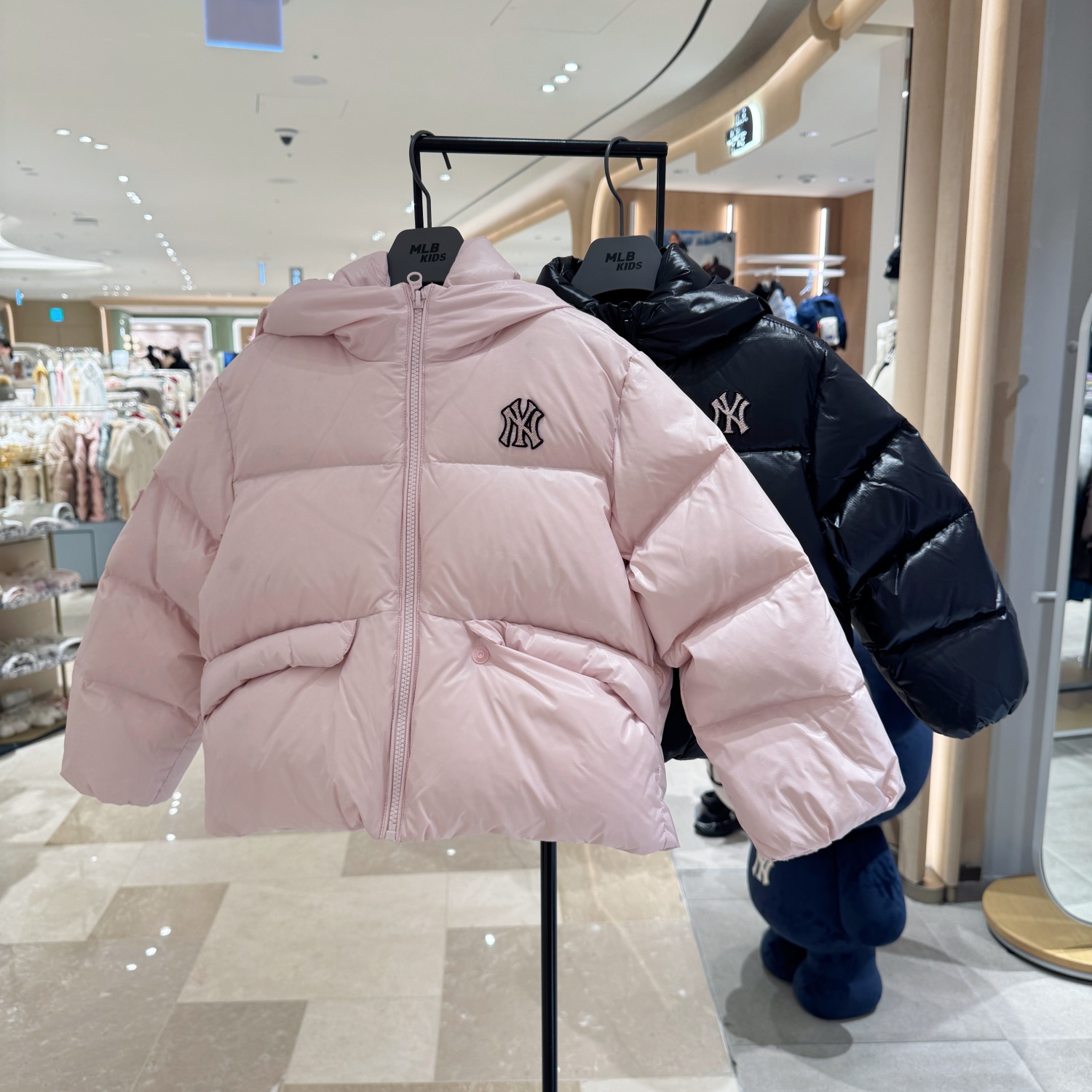 MLB儿童80%鸭绒防水连帽羽绒服