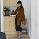 时尚 起义韩国潮范2026春美利奴羊毛呢羊毛手工大衣外套dc26012902