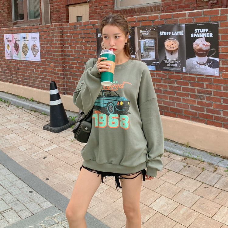 时尚起义1968卡车长袖卫衣T恤