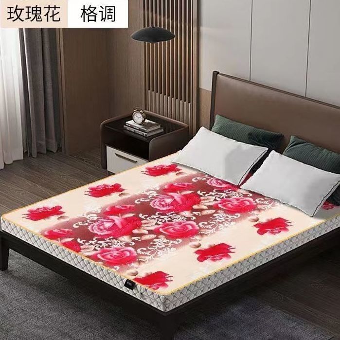 玫瑰花格调电热毯双人床上用品加热毯家用电热垫图片